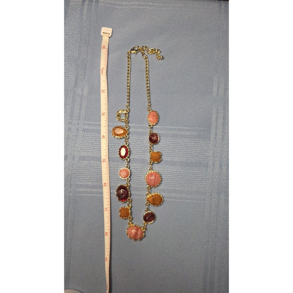Lot of 2 Gold-Tone Statement Necklaces Costume Jewelry